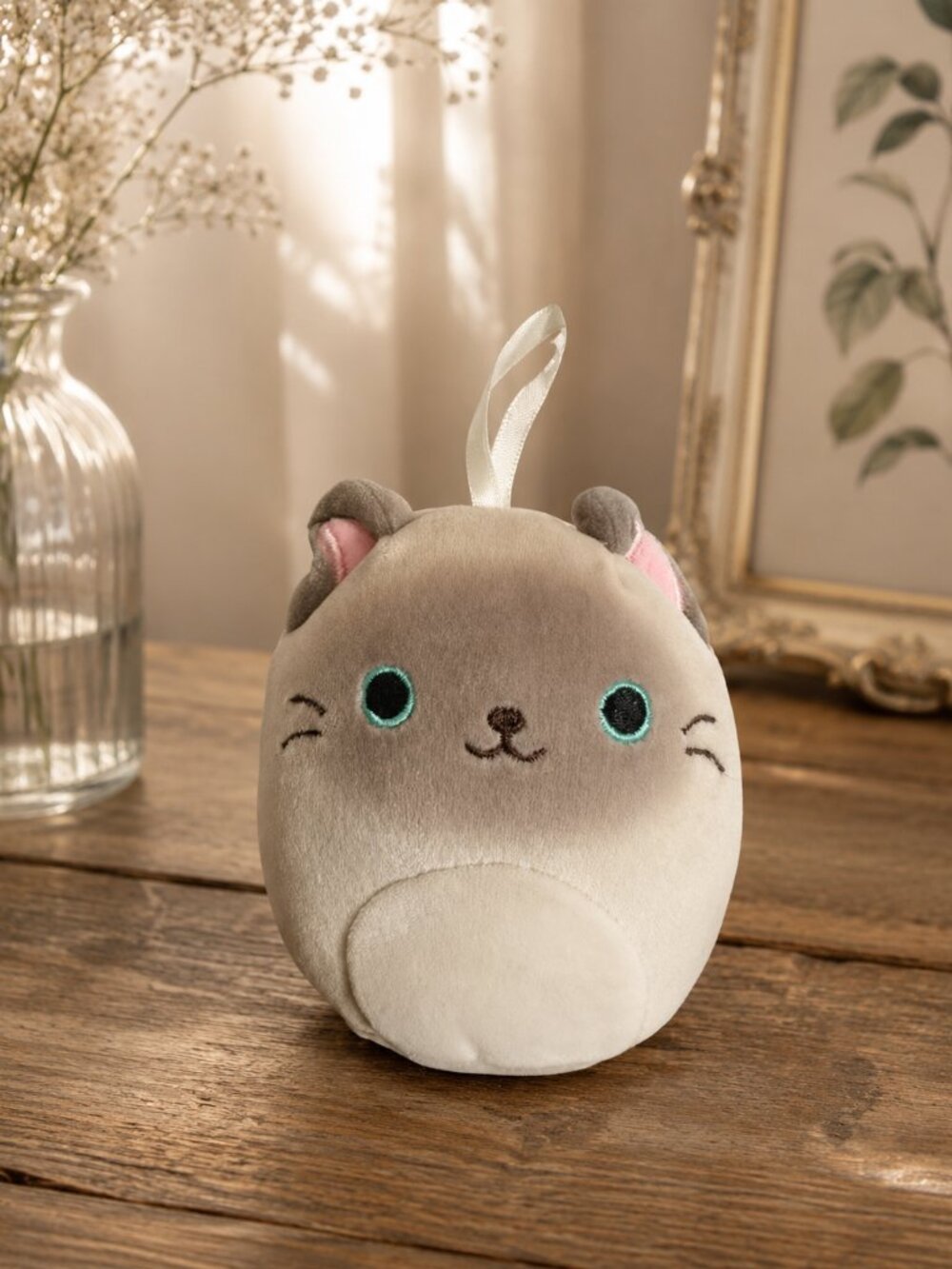 Squishmallows Felton the Siamese Cat 4-Inch Ornament Plush
